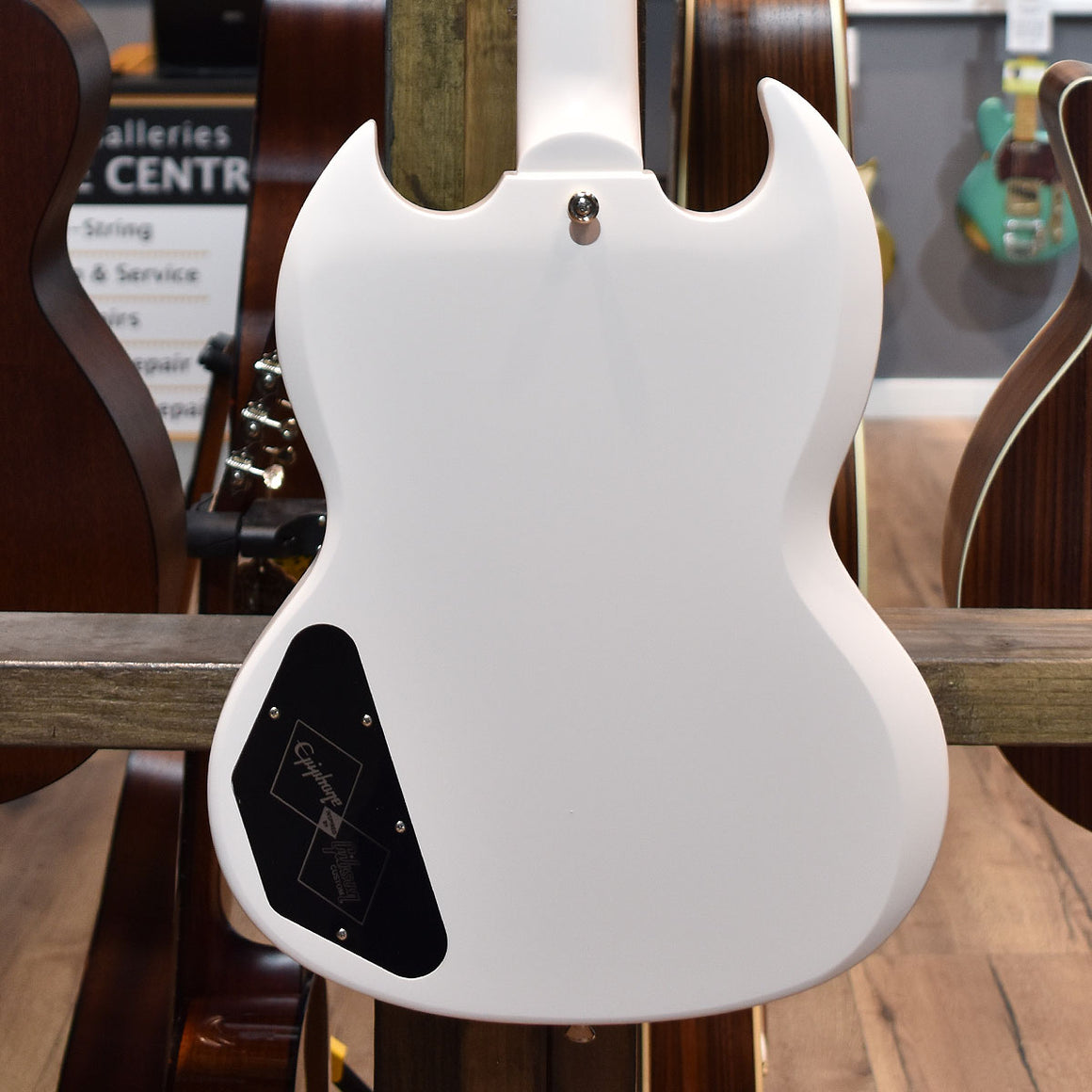 Epiphone 1961 Les Paul Standard SG Electric Guitar Classic Aged White W/Hard Case