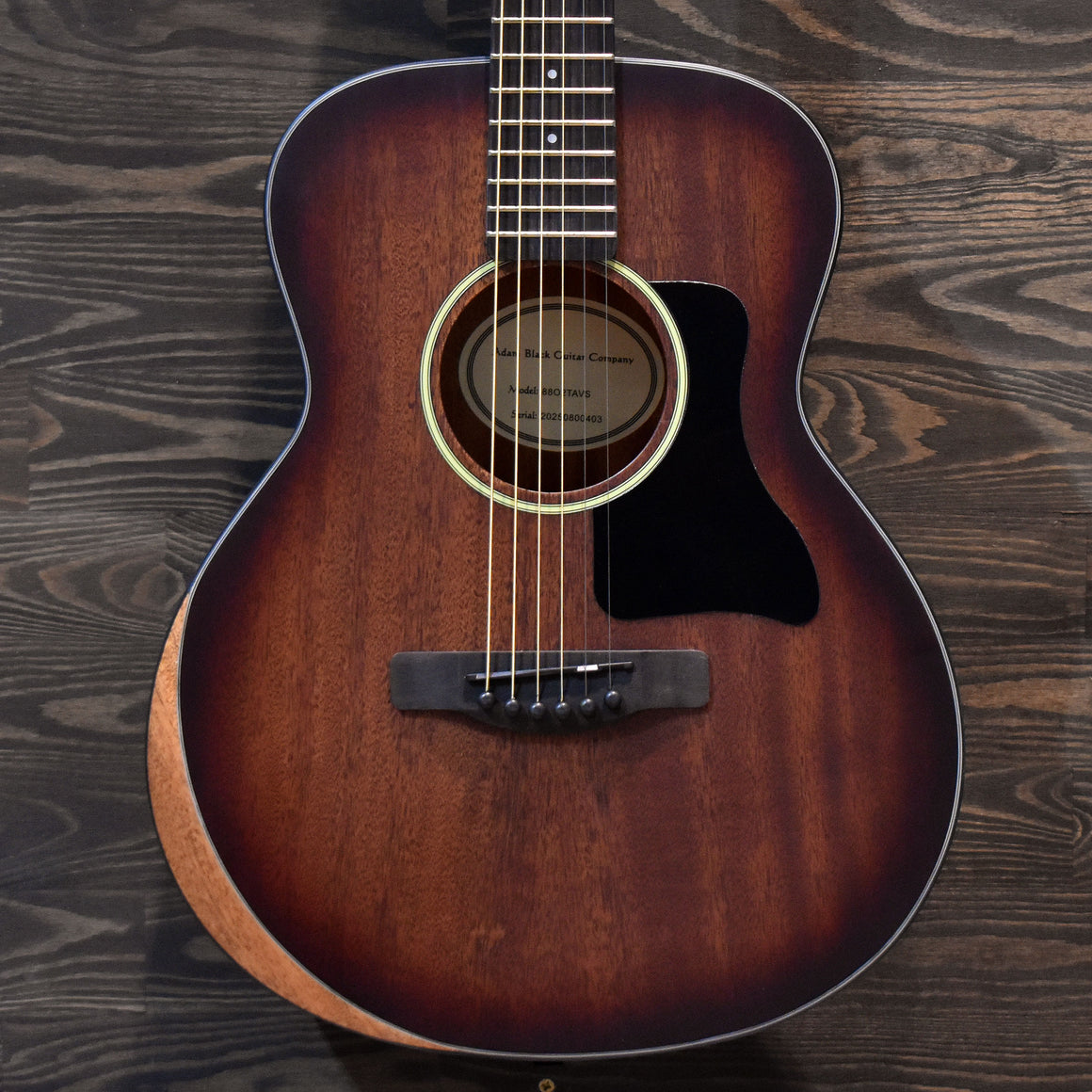 Adam Black O-2 w/Bevel Travel Acoustic Guitar Vintage Sunburst w/ Gig Bag