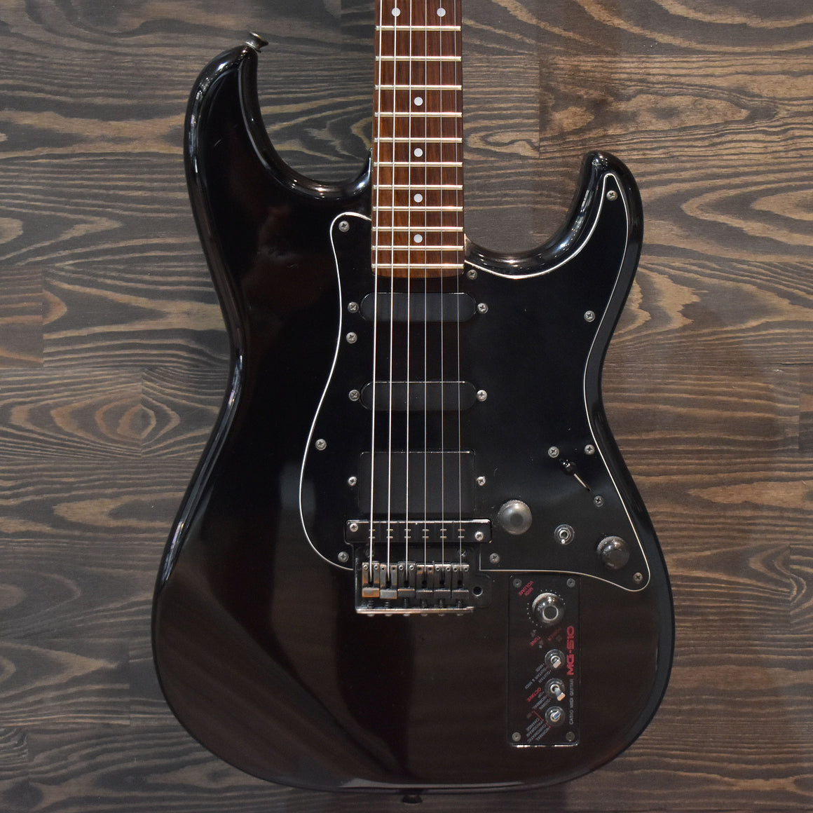 1987 Casio MG-510 Black Midi Guitar w/Hard Case (Pre-Owned)