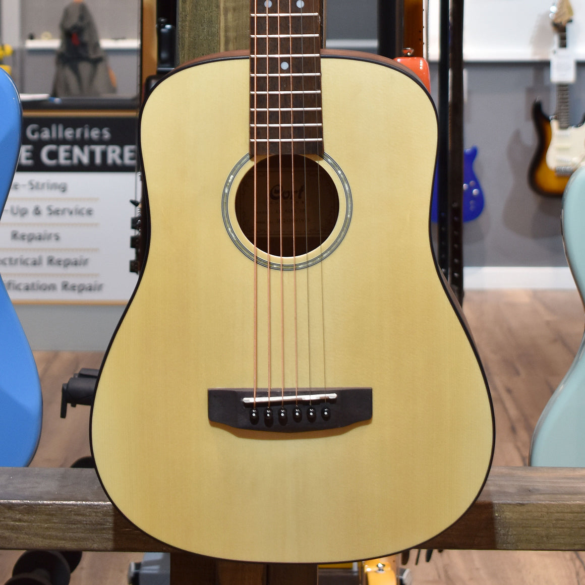 Cort AD Mini Open Pore Natural Acoustic Guitar w/Gig Bag