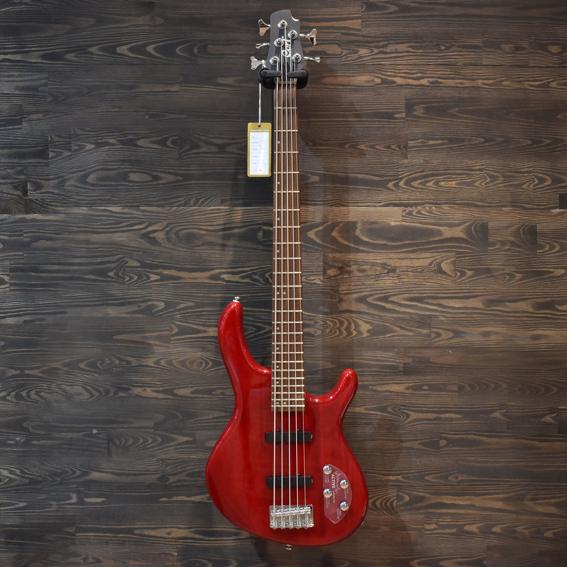 Cort Action Bass V Plus Trans Red Electric Bass Guitar