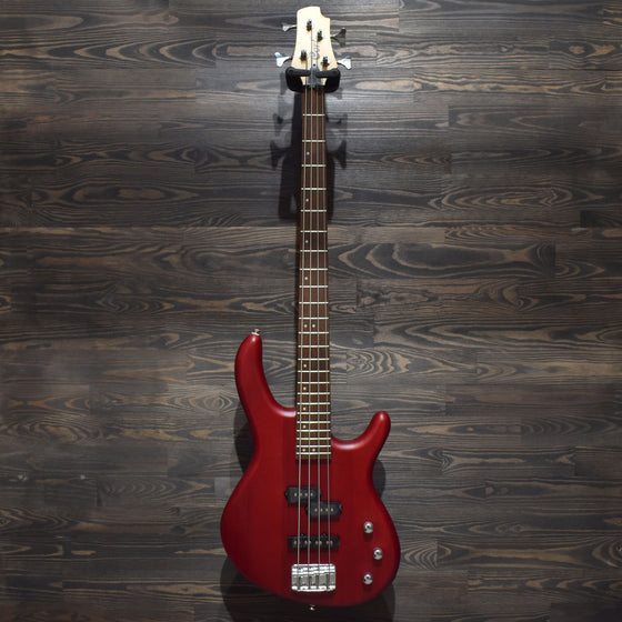 Cort Action Bass Open Pore Red Electric Bass Guitar (Pre-Owned)