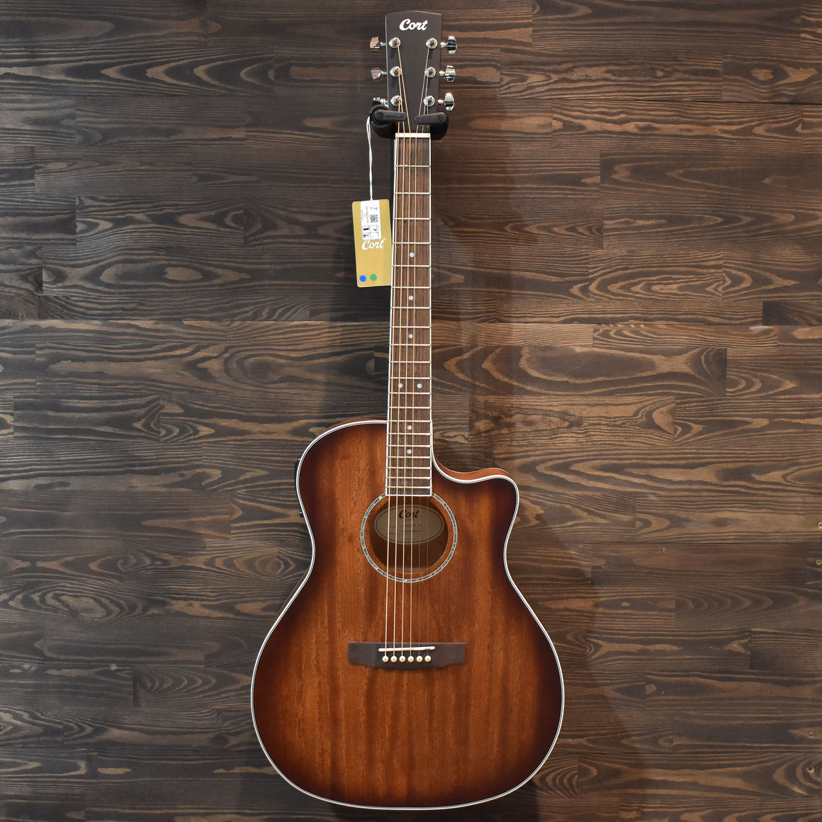 Cort GA-MEDX Mahogany Electro-Acoustic Guitar Open Pore