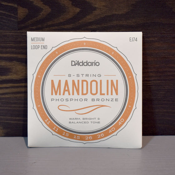 D'Addario 8-String Mandolin Phosphor Bronze Strings EJ74