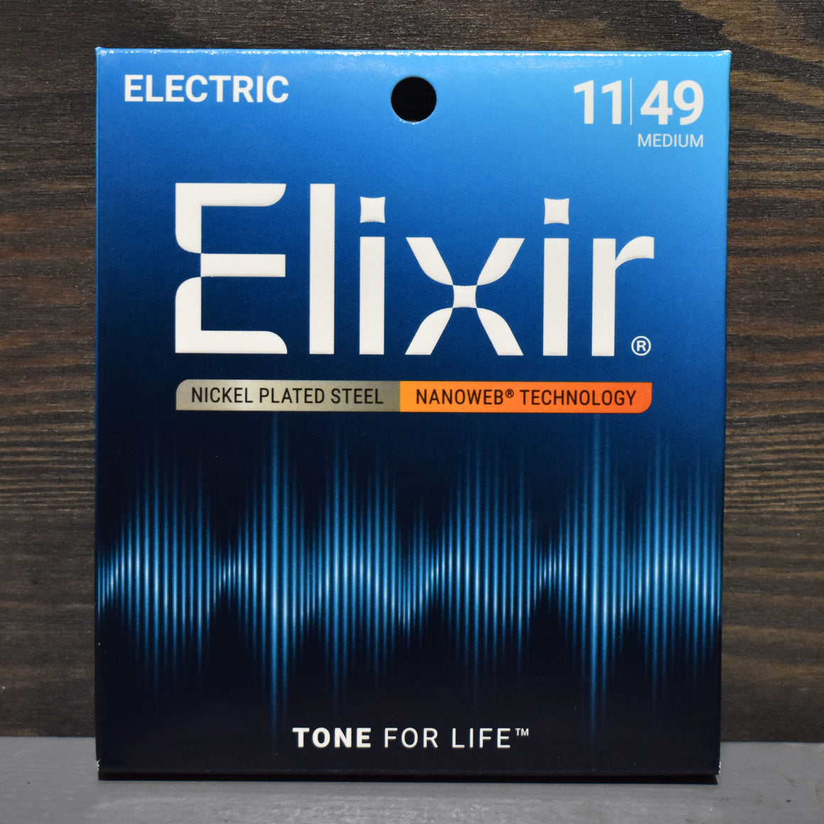 Elixir 11-49 Medium Nickel Plated Steel Nanoweb Coated Electric Guitar Strings