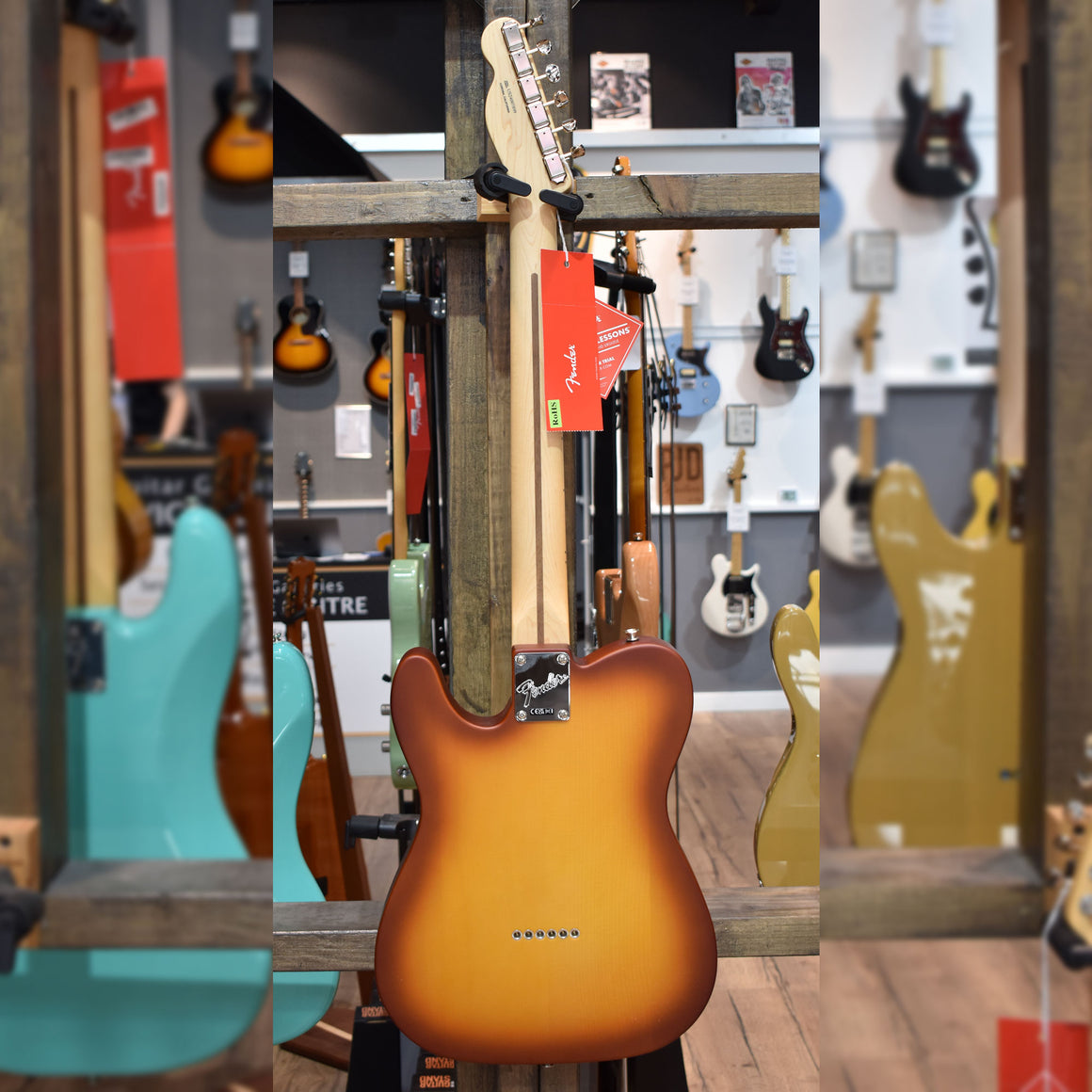 Fender 70th Anniversary Limited Edition American Performer Timber Telecaster Honeyburst Electric Guitar W/Gig Bag