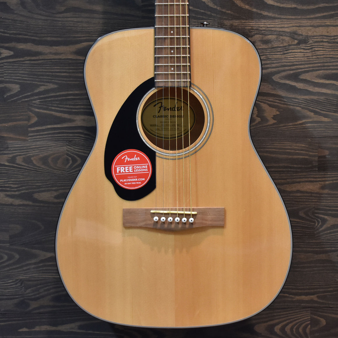 Fender Left Handed CC-60S Concert Natural Acoustic Guitar (Pre-Owned)