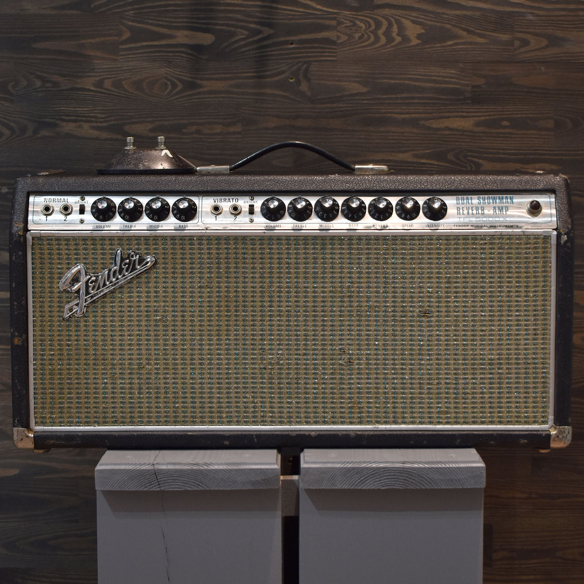 1960s Fender Dual Showman Reverb TFL5000X Guitar Amplifier Head W/Amp Cover (Pre-Owned)