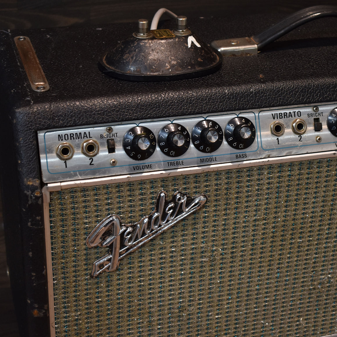 1960s Fender Dual Showman Reverb TFL5000X Guitar Amplifier Head W/Amp Cover (Pre-Owned)