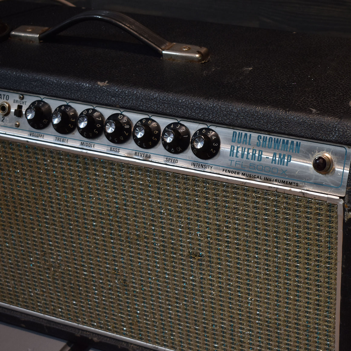 1960s Fender Dual Showman Reverb TFL5000X Guitar Amplifier Head W/Amp Cover (Pre-Owned)