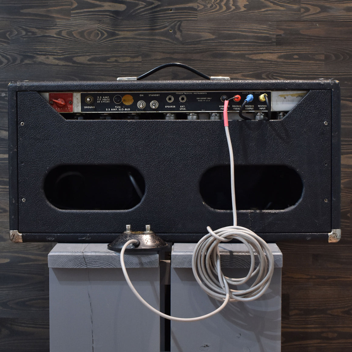 1960s Fender Dual Showman Reverb TFL5000X Guitar Amplifier Head W/Amp Cover (Pre-Owned)