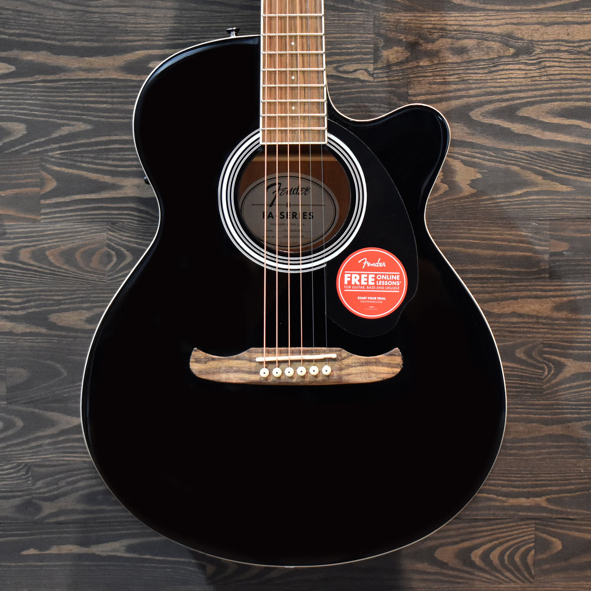 Fender FA-135CE Concert Black Electro-Acoustic Guitar