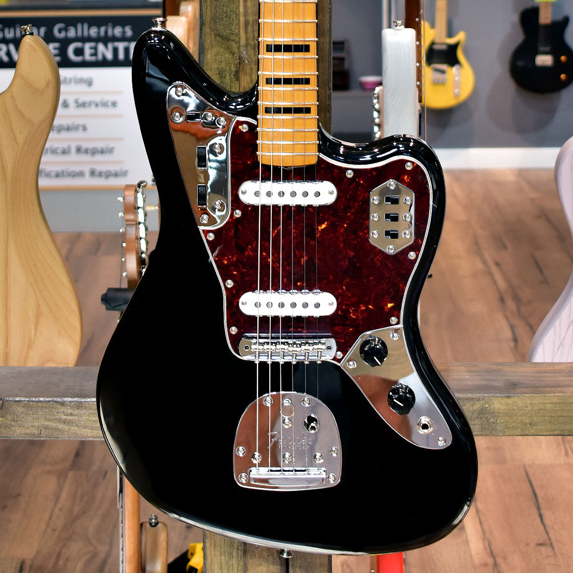 Fender Vintera II '70s Jaguar Black Electric Guitar w/Gig Bag