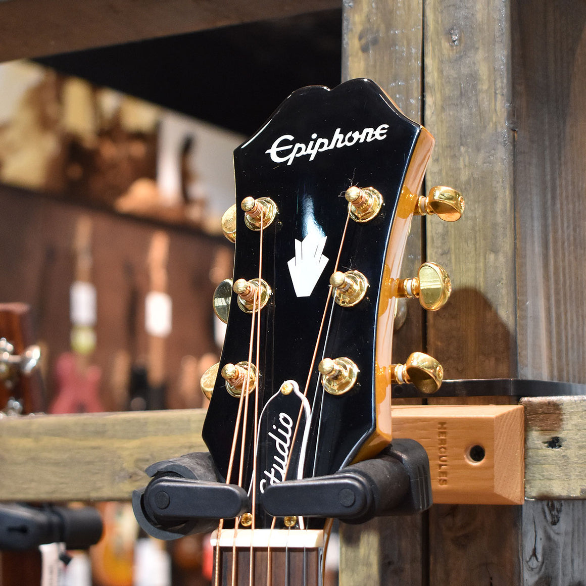 Epiphone J-200 Studio Parlour EC Electro-Acoustic Guitar Vintage Sunburst