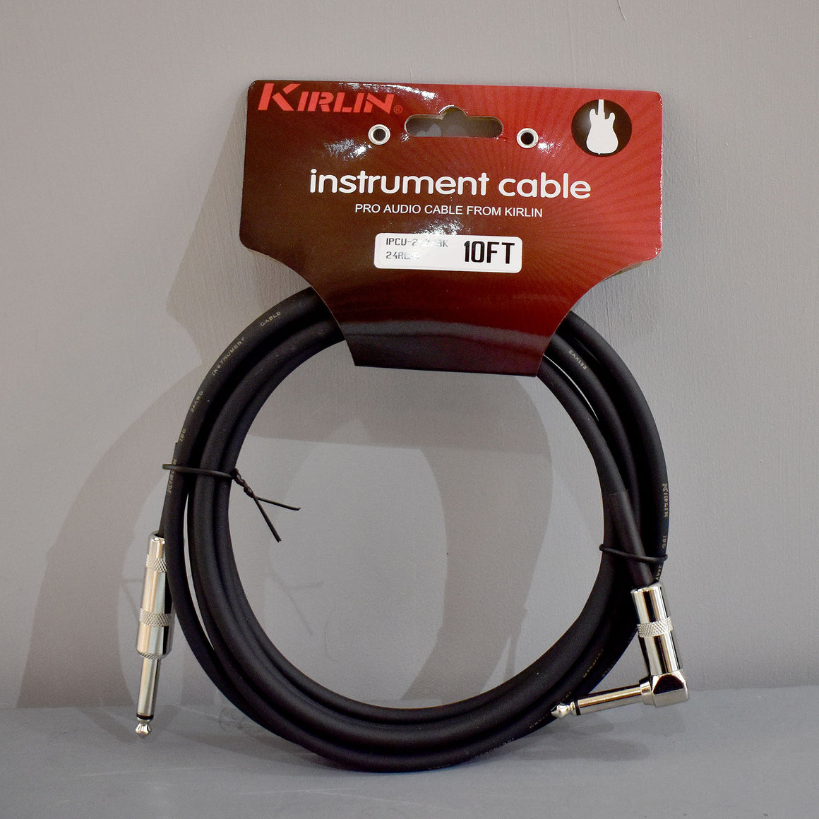 Kirlin Deluxe 10ft Straight To Angled Instrument Cable