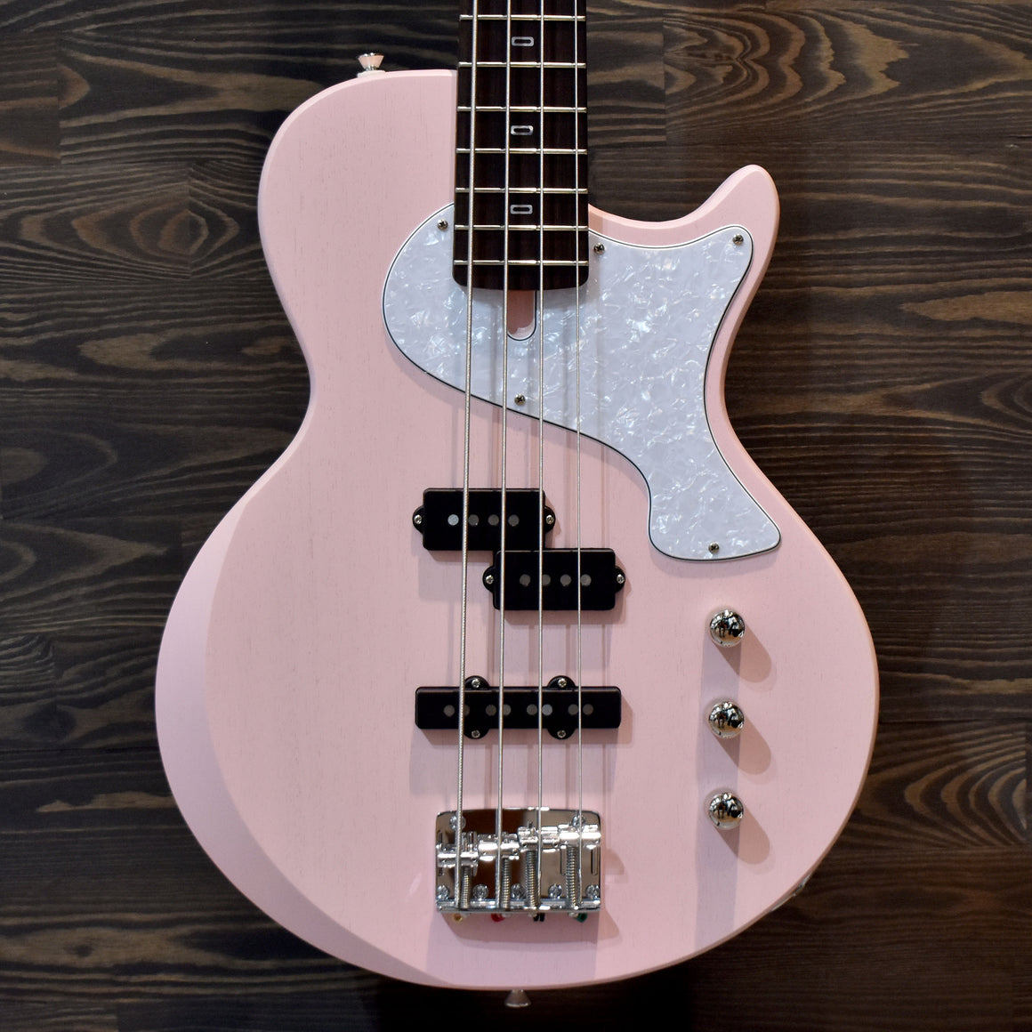 PJD Carey Standard P-J Shell Pink Electric Bass Guitar W/Gig Bag