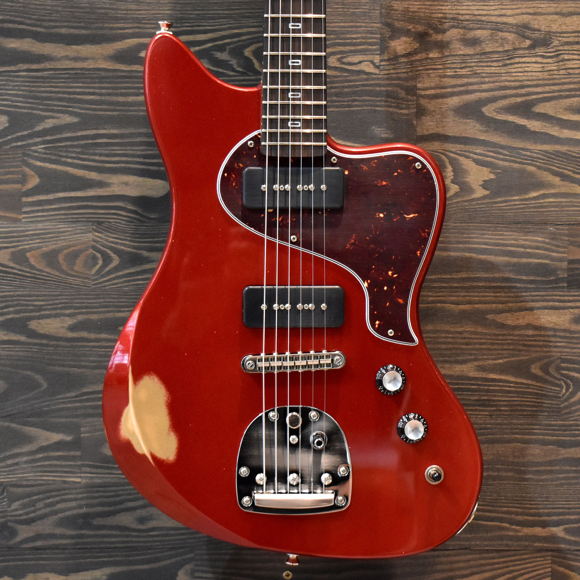Guitar Galleries Exclusive PJD St John Custom Plus Alder Candy Apple Red Gloss Spray Over Electric Guitar W/Gig Bag