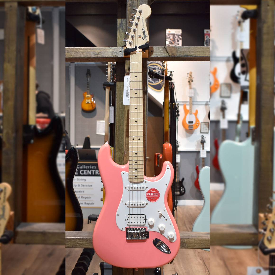 Squier Sonic Stratocaster HSS Tahitian Coral Electric Guitar