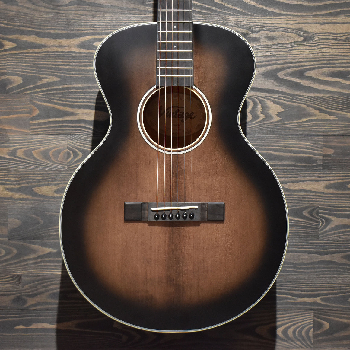Vintage Historic Series Parlor Acoustic Guitar Aged Finish
