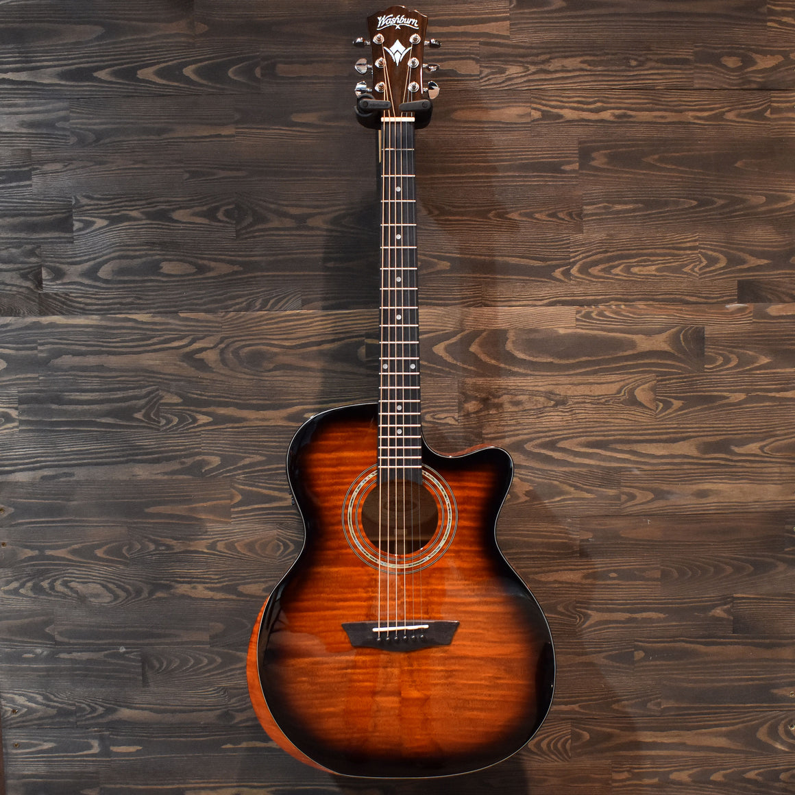 Washburn Comfort WCG12FCE Electro-Acoustic Guitar Cognac Sunburst