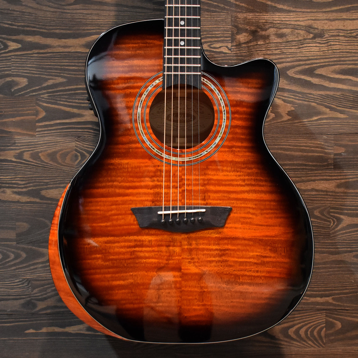Washburn Comfort WCG12FCE Electro-Acoustic Guitar Cognac Sunburst