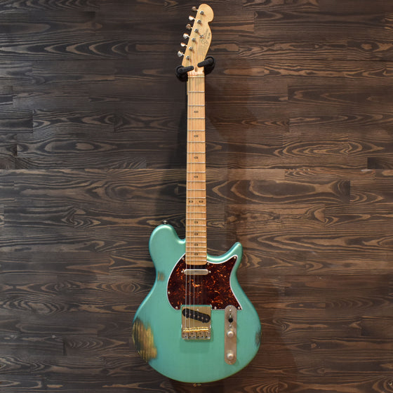 PJD York Standard Electric Guitar Spray Over Ocean Jade Metallic w/ Premium Gig Bag