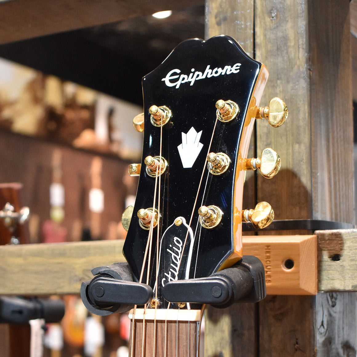 Epiphone J-200 Studio Parlour EC Electro-Acoustic Guitar Vintage Natural