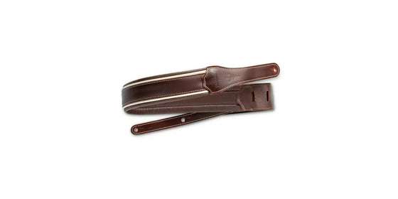 Taylor Guitar Strap Century 2.5" Leather - Cordovan/Cream/Cordovan