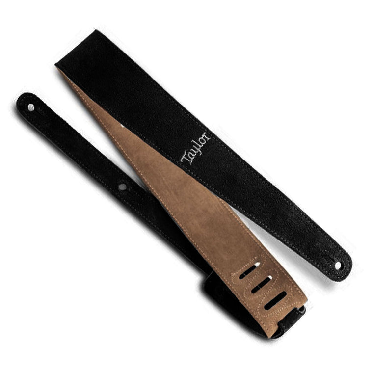 Taylor Guitar Strap Embroided Suede Black 2.5"