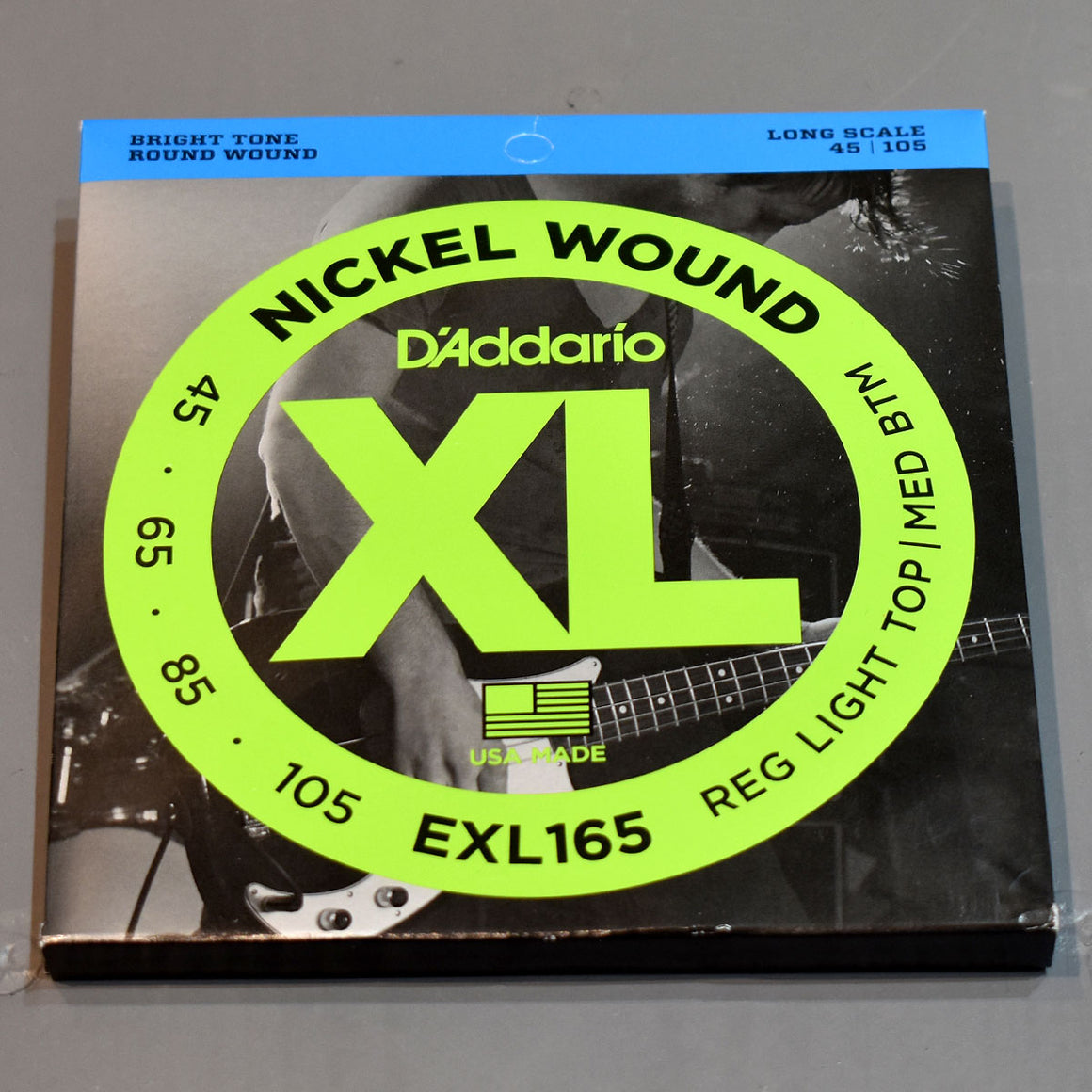 D'Addario EXL165 45-105 Regular Light Top Medium Bottom Bass Guitar Strings - Long Scale