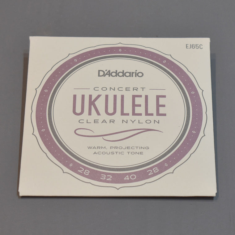 D'Addario Ukulele Concert Clear Nylon Strings EJ65C