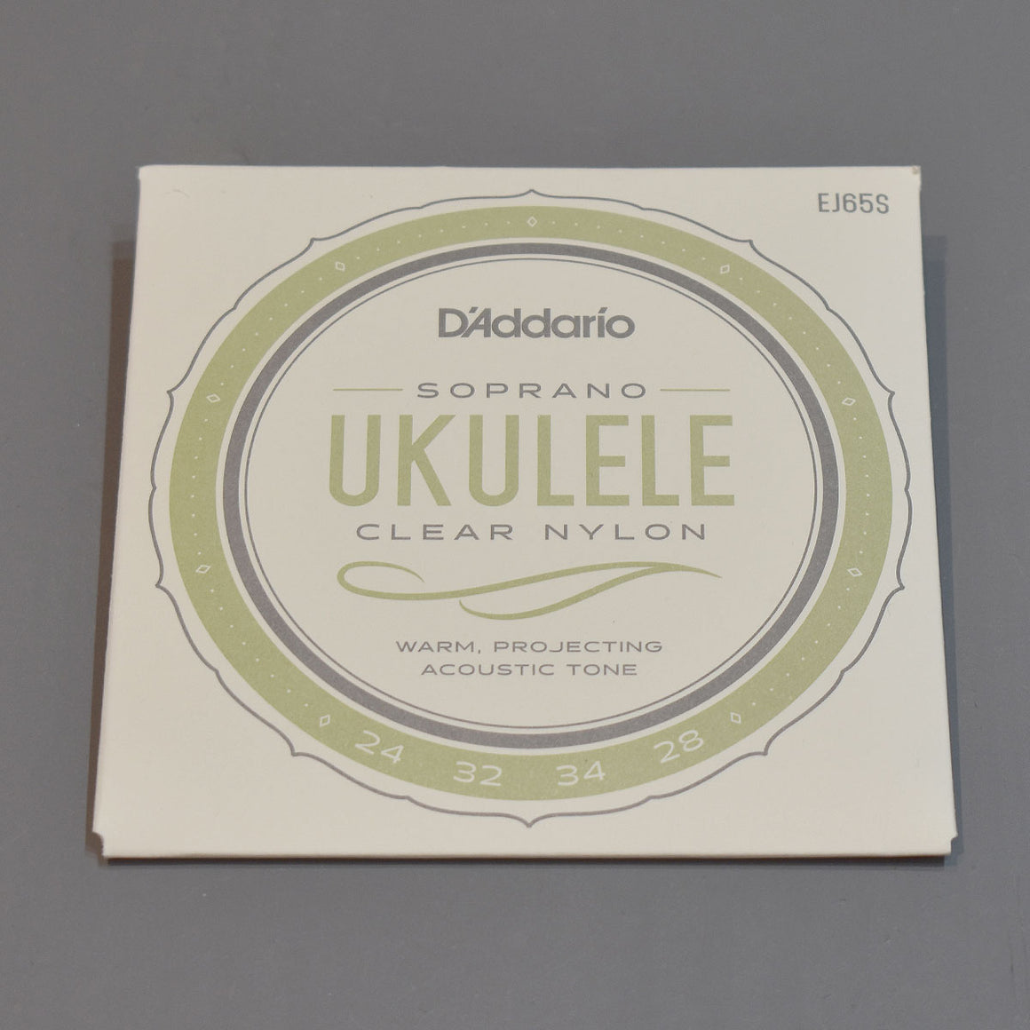 D'Addario Ukulele Soprano Clear Nylon Strings EJ65S