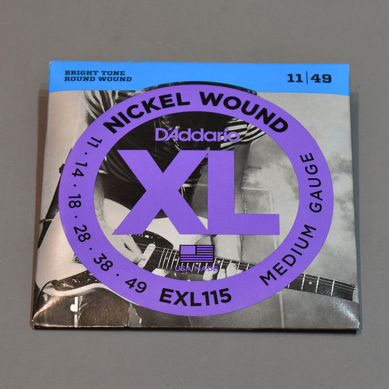 D'Addario EXL115 11-49 Medium Nickel Wound Electric Guitar Strings