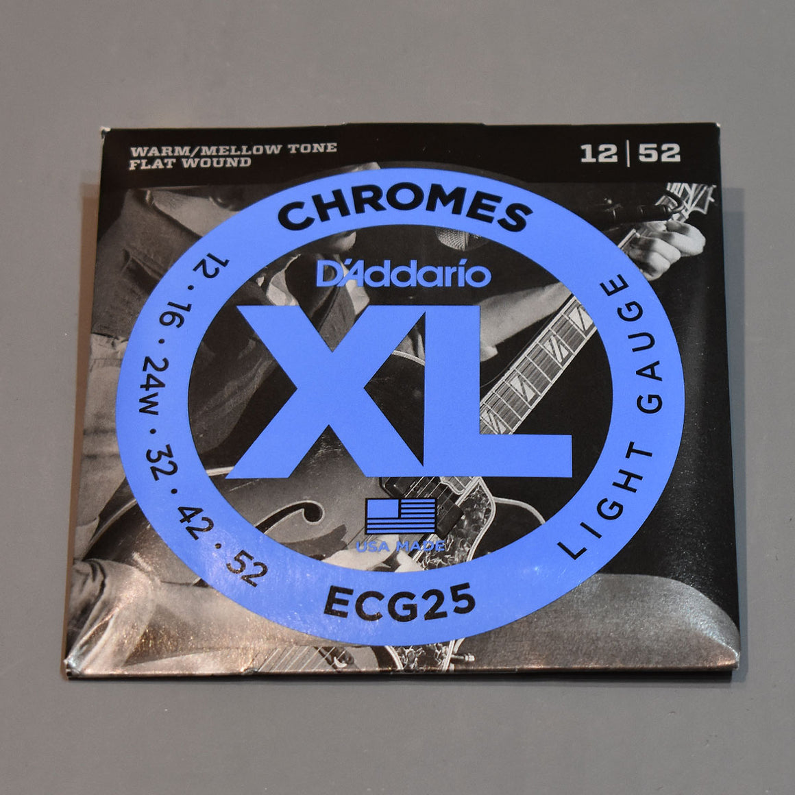 D'Addario ECG25 12-52 XL Chromes Light Flat Wound Electric Guitar Strings