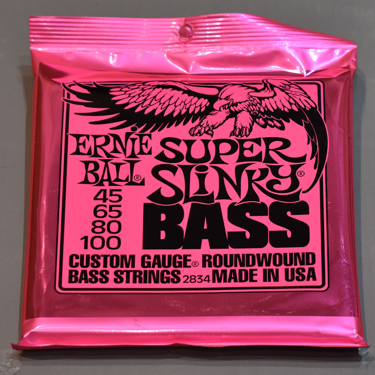 Ernie Ball Super Slinky Bass Nickel Wound Electric Bass Strings - 45-100 Gauge