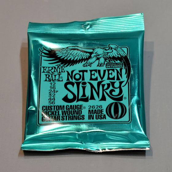 Ernie Ball Not Even Slinky Nickel Wound Electric Guitar Strings - 12-56 Gauge