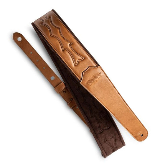 Taylor Guitar Strap Vegan Leather 2.5" - Tan w/Stitching